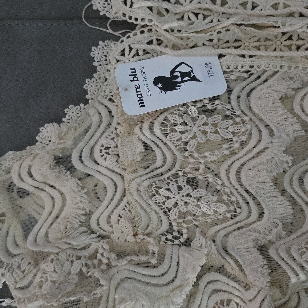 NWT Chic Cream Lace Swim Coverup